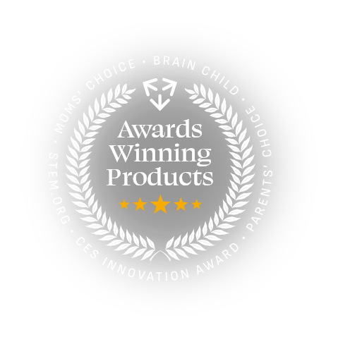 Award winning products: Moms' Choice, Brain Child, Parents' Choice, CES Innovation Award, STEM.org